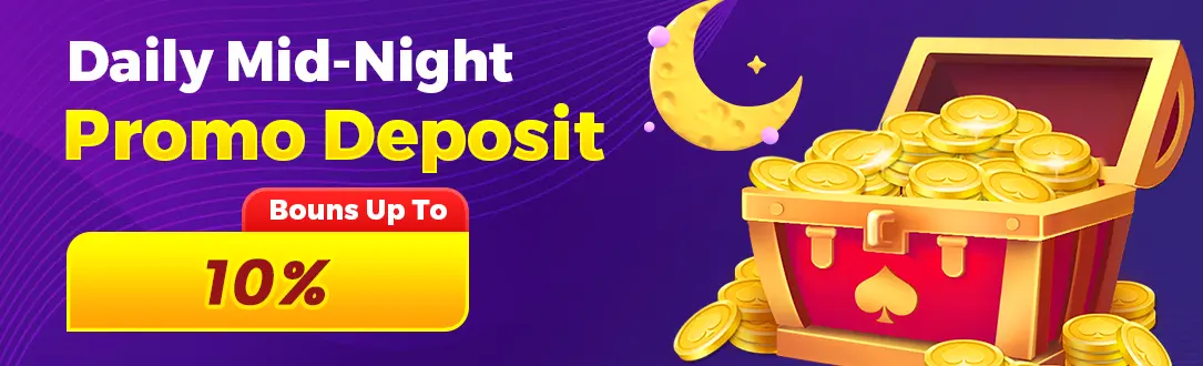 daily midnight promo deposit 10%