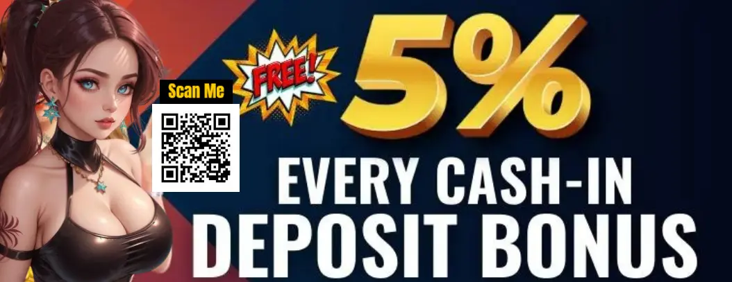 DITOPLUS 5% every cash-in deposit bonus