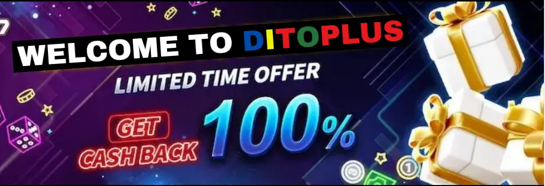 DITOPLUS Welcome to Ditoplus limited time offer cashback 100% 