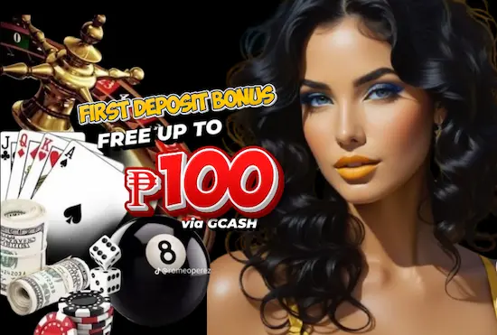 JILICROWN Casino First deposit bonus free up to ₱100 via GCASH